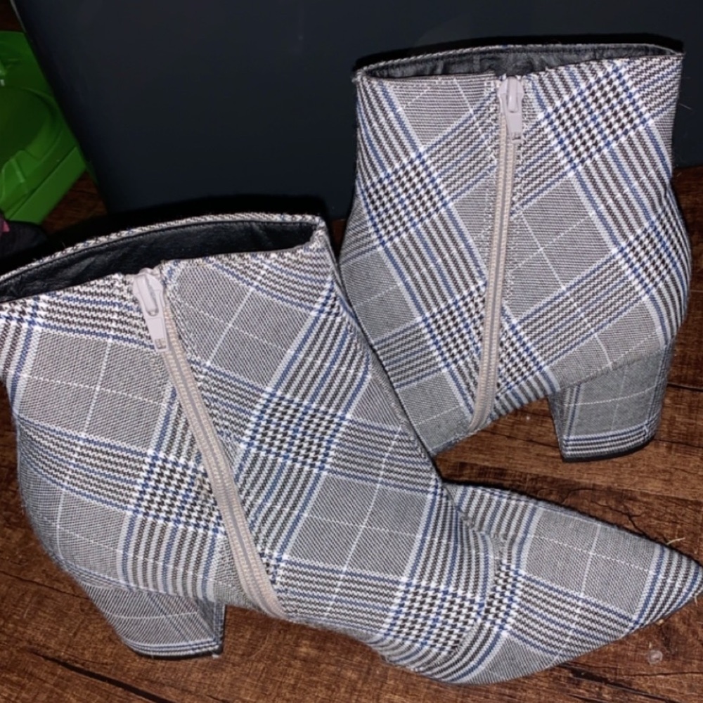 Plaid boots